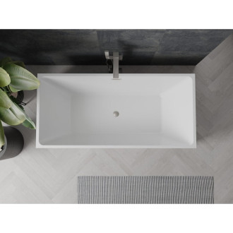 Volně stojící vana Mexen Nita 170 x 80 cm, bílá, přepad kartáčovaný nikl - 52091708000-97
