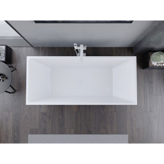 Volně stojící vana Mexen Solid 170 x 75 cm, bílá, bílý přepad - 52121707500-20