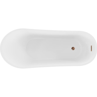 Volně stojící vana Mexen Alta 170 x 75 cm, bílá, přepad růžového zlata - 52141707500-60