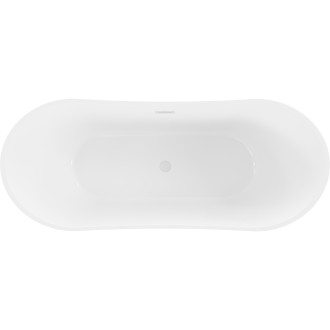 Volně stojící vana Mexen Celia 170 x 75 cm, bílá/černá, bílý přepad - 52331707575-20