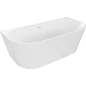 Volně stojící závěsná vana Mexen Oval 150 x 75 cm, bílá, bílý přepad - 52671507500-20