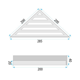 REA Rohová police do koupelny SF07 broušená zlatá REA-06013