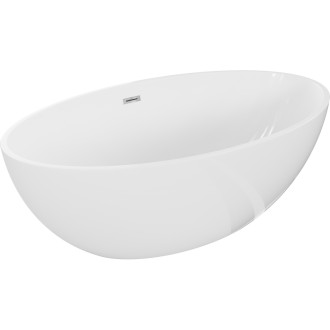 Volně stojící vana Mexen Nike 175 x 100 cm, bílá, chromovaný přepad - 54071751000-01