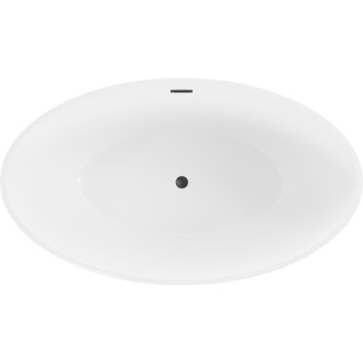 Volně stojící vana Mexen Nike 175 x 100 cm, bílá, černý přepad - 54071751000-70