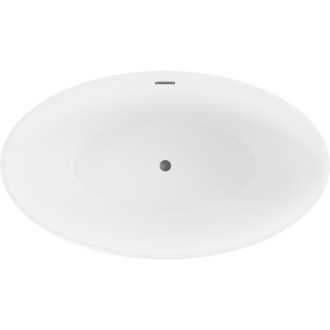 Volně stojící vana Mexen Nike 175 x 100 cm, bílá, přepad v barvě gun metal - 54071751000-95