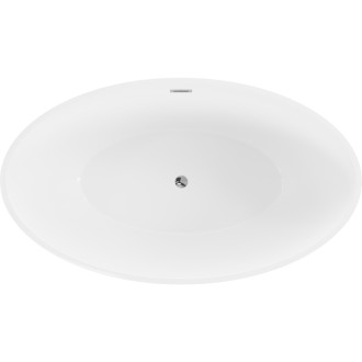 Volně stojící vana Mexen Nike 175 x 100 cm, bílá/černá, chromovaný přepad - 54071751075-01