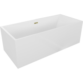 Volně stojící vana Mexen Vigo 178,5 x 80 cm, bílá, zlatý přepad - 51251788000-50