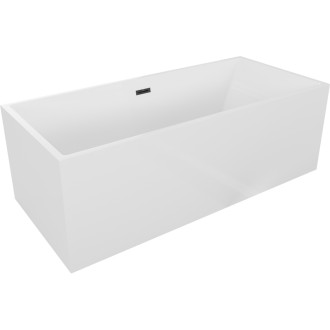 Volně stojící vana Mexen Vigo 178,5 x 80 cm, bílá, černý přepad - 51251788000-70