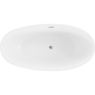 Volně stojící vana Mexen Bilbao 180 x 90 cm, bílá, chromovaný přepad - 51311809000-01