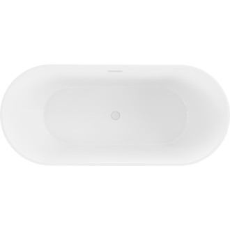 Volně stojící vana Mexen Flavia 150 x 75 cm, bílá/černá, bílý přepad - 54031507575-20