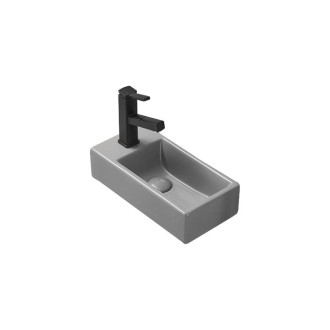 Umyvadlo Mexen Inez na desku pravé 40 x 20 cm, světle šedá matná - 21484061R