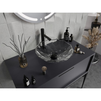 Skleněné umyvadlo Mexen Inga na desku 44 x 44 cm, průhledné - 24074400