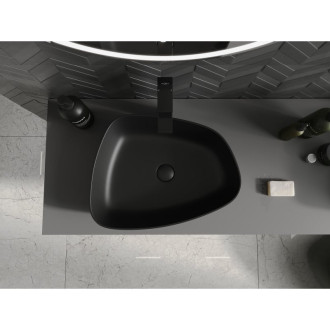 Umyvadlo Mexen Ono na desku z konglomerátu 51 x 39 cm, černé - 23045171