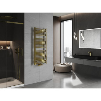 Koupelnový radiátor Mexen Ares 1200 x 500 mm, 420 W, zlatý - W102-1200-500-00-50