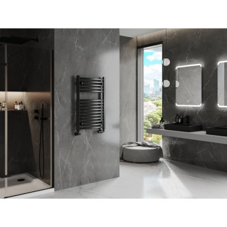 Koupelnový radiátor Mexen Helios 800 x 500 mm, 381 W, černý - W103-0800-500-00-70