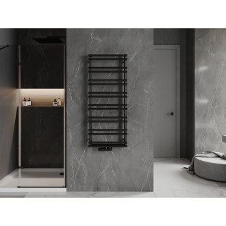 Koupelnový radiátor Mexen Saturn 1200 x 500 mm, 409 W, černý - W108-1200-500-00-70