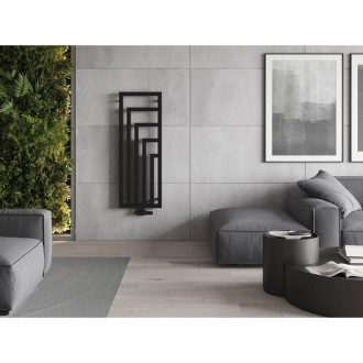 Dekorativní radiátor Mexen Alaska 1216 x 440 mm, 542 W, černý - W205-1216-440-00-70