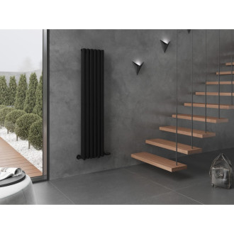 Dekorativní radiátor Mexen Dallas 1600 x 360 mm, 1039 W, černý - W214-1600-360-00-70