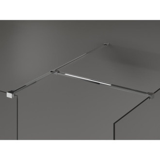 Mexen Kioto Sprchová zástěna 150 x 90 cm, černý rám, chrom - 800-150-202-01-70-090