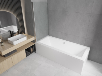 Mexen Felix vanová zástěna jednokřídlá 70 x 140 cm, transparentní, chrom 890-070-001-01-00