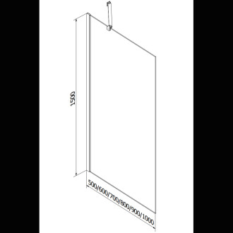 Vanová zástěna Mexen Next s jedním křídlem 70 x 150 cm, průhledná, kartáčovaná měď - 895-070-000-00-00-65