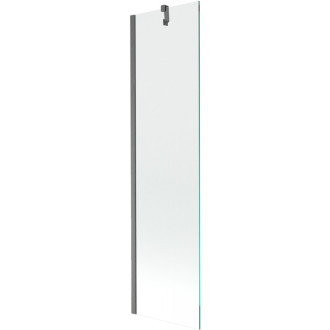 Vanová zástěna Mexen Next s jedním křídlem 50 x 150 cm, průhledná, kartáčovaná, šedá - 895-050-000-00-00-66
