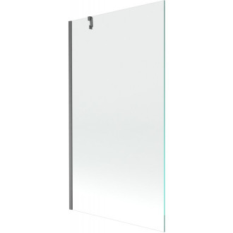 Vanová zástěna Mexen Next s jedním křídlem 100 x 150 cm, průhledná, kartáčovaná pistolově šedá - 895-100-000-00-00-66