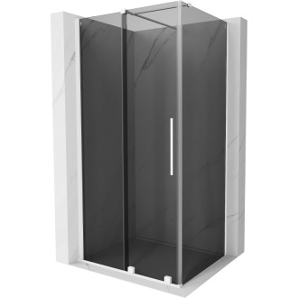 Posuvný sprchový kout Mexen Velar 130 x 90 cm, grafit, bílá - 871-130-090-41-20