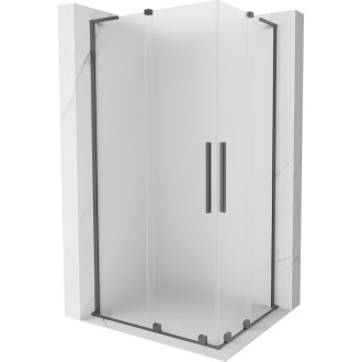 Mexen Velar L Duo posuvný sprchový kout 100 x 90 cm, matná, stříbrná - 871-100-090-02-33-95