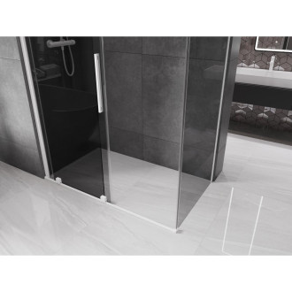 Posuvný sprchový kout Mexen Velar 150 x 85 cm, grafit, bílá - 871-150-085-41-20