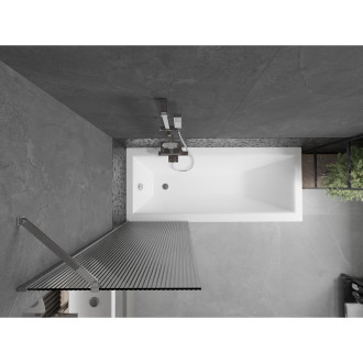 Vanová zástěna Mexen Next s jedním křídlem 60 x 150 cm, pruhy, chrom - 895-060-000-00-09-01