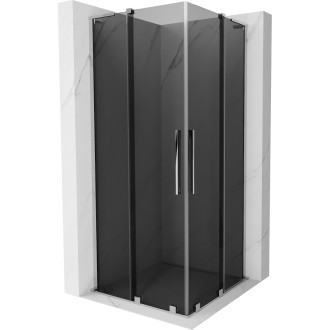 Mexen Velar L Duo posuvný sprchový kout 100 x 100 cm, grafit, chrom - 871-100-100-02-43-01