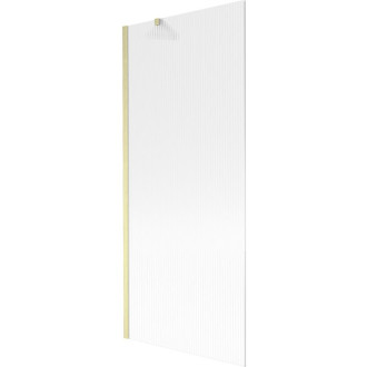 Vanová zástěna Mexen Next s jedním křídlem 80 x 150 cm, pruhy, kartáčované zlato - 895-080-000-00-09-55