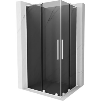 Mexen Velar L Duo posuvný sprchový kout 100 x 90 cm, grafit, bílá - 871-100-090-02-43-20