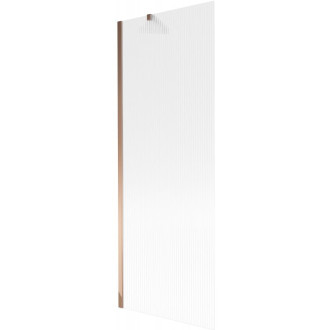 Vanová zástěna Mexen Next s jedním křídlem 70 x 150 cm, pruhy, růžové zlato - 895-070-000-00-09-60