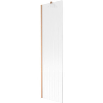 Vanová zástěna Mexen Next s jedním křídlem 50 x 150 cm, pruhy, kartáčovaná měď - 895-050-000-00-09-65