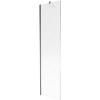 Vanová zástěna Mexen Next s jedním křídlem 50 x 150 cm, pruhy, kartáčovaná pistolově šedá - 895-050-000-00-09-66