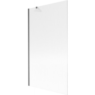 Vanová zástěna Mexen Next s jedním křídlem 100 x 150 cm, pruhy, kartáčovaná pistolově šedá - 895-100-000-00-09-66