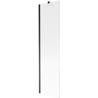 Vanová zástěna Mexen Next s jedním křídlem 50 x 150 cm, pruhy, černá - 895-050-000-00-09-70