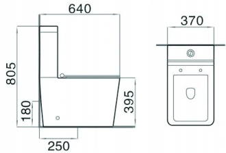 MEXEN CUBE kombi klozet 31014000