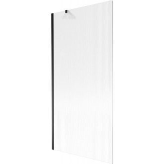 Vanová zástěna Mexen Next s jedním křídlem 90 x 150 cm, pruhy, černá - 895-090-000-00-09-70