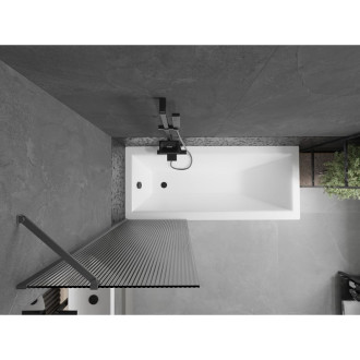 Vanová zástěna Mexen Next s jedním křídlem 60 x 150 cm, pruhy, stříbrná - 895-060-000-00-09-95