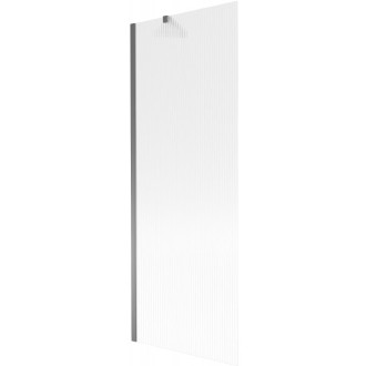 Vanová zástěna Mexen Next s jedním křídlem 70 x 150 cm, pruhy, stříbrná - 895-070-000-00-09-95