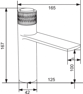 Mexen Zero+ Umyvadlová baterie, černá-zlatá 71600-75