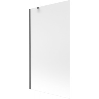 Vanová zástěna Mexen Next s jedním křídlem 100 x 150 cm, mlhavá, kartáčovaná pistolově šedá - 895-100-000-00-30-66