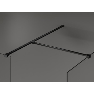 Mexen Kioto Sprchová zástěna 120 x 100 cm, černý rám, černá - 800-120-202-70-70-100