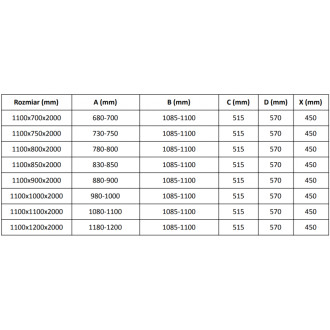 Posuvný sprchový kout Mexen Velar 110 x 100 cm, grafit, zlatá - 871-110-100-41-50