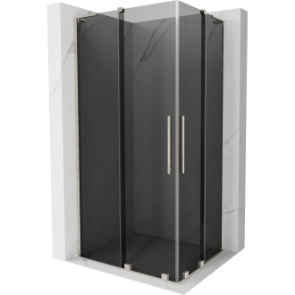 Mexen Velar L Duo posuvný sprchový kout 90 x 80 cm, grafit, kartáčovaný nikl - 871-090-080-02-43-97