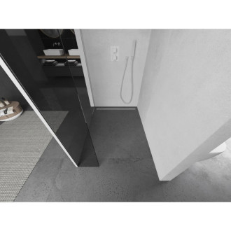 Mexen Kioto Sprchová zástěna 130 x 40 cm, průhledná, bílá - 800-130-212-20-00-040