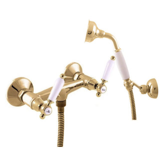 RAV SLEZÁK MORAVA Baterie sprchová se sprchou a otočným držákem - zlato MK580.5/2Z